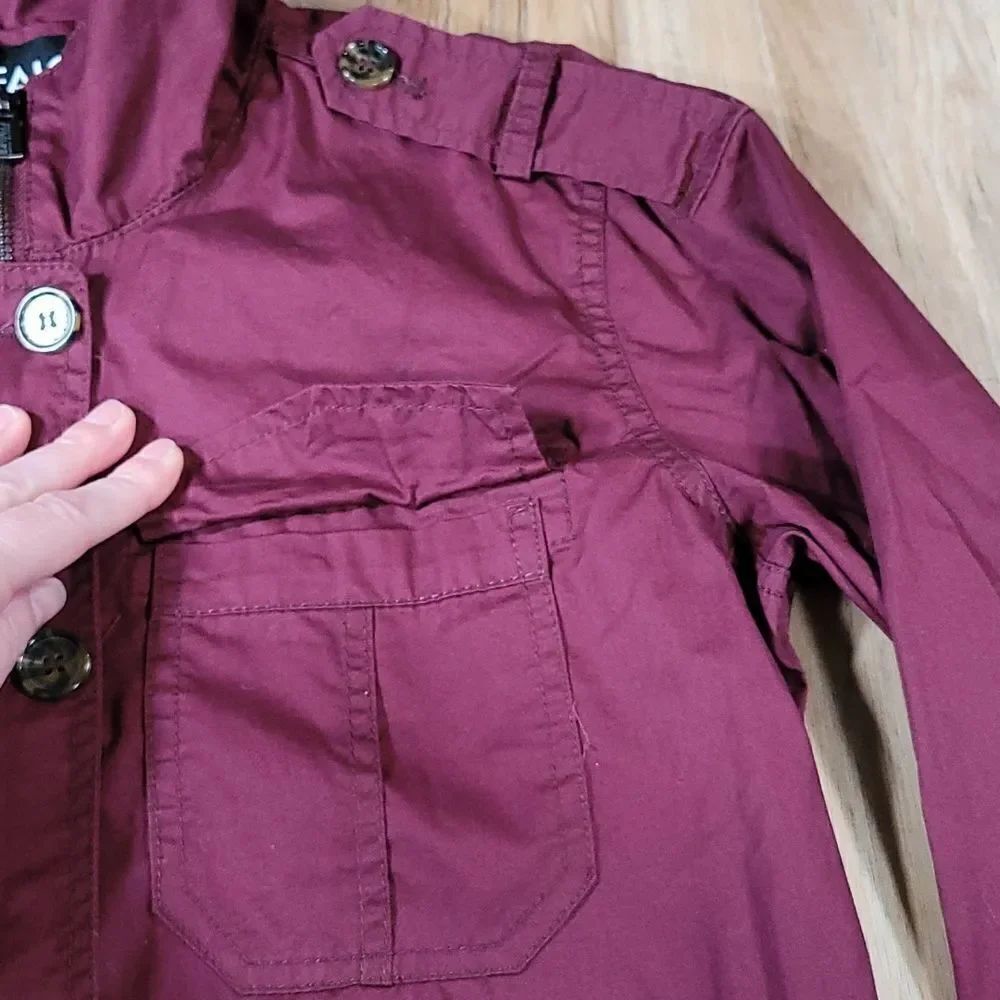 🔹️Buffalo David Bitton Raspberry Lightweight Zipper Utility Jacket Small - Picture 8 of 12
